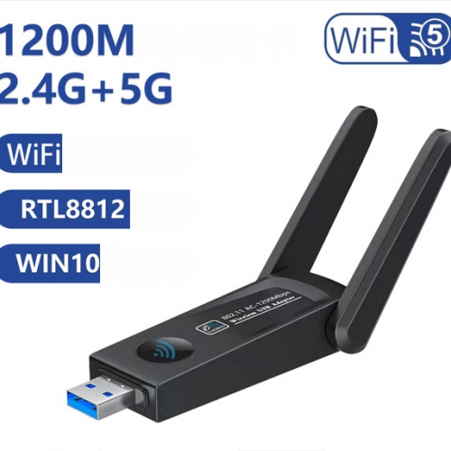 Card Mạng Không Dây Băng Tần Kép 1200M Resix RE-1202 Gigabit USB3.0 WIFI RTL8812BU