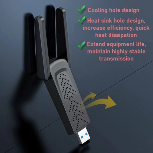 Card Mạng Không Dây Băng Tần Kép 1200M Resix RE-1202 Gigabit USB3.0 WIFI RTL8812BU